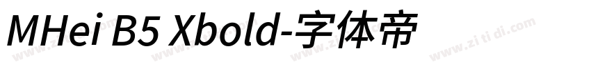 MHei B5 Xbold字体转换